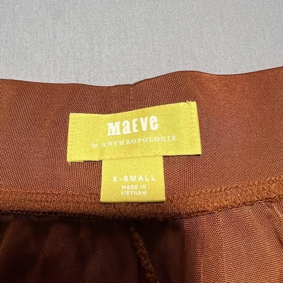 Maeve by‎ Anthropologie Shiloh Wide Leg Palazzo Pants Womens XS Rust Orange - Picture 7 of 15